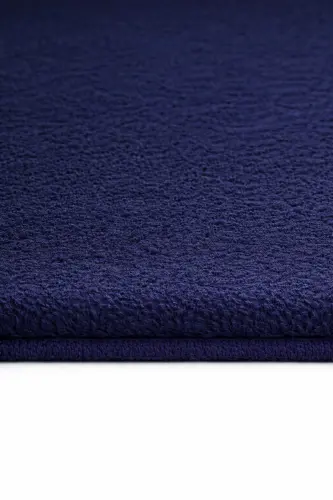 Peluş Yıkanabilir Lacivert Kaymaz Taban 2'li Banyo Paspası Takımı (50X80 50X40)-Lacivert - 3