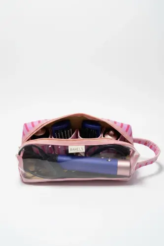 Pembe Airwrap Uyumlu ve Tüm Saç Şekillendiriniz için XL Boy Çanta Seyahat Çantası-Pembe14 