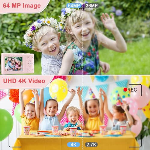 Digital Camera FHD 1080P Digital Point and Shoot Camera with 18X Zoom Anti Shake, 48MP Compact Small Vlogging Camera for Boys Girls Kids Teens Adult Beginner - 2