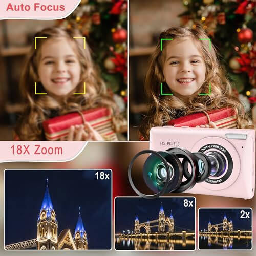 Digital Camera FHD 1080P Digital Point and Shoot Camera with 18X Zoom Anti Shake, 48MP Compact Small Vlogging Camera for Boys Girls Kids Teens Adult Beginner - 3