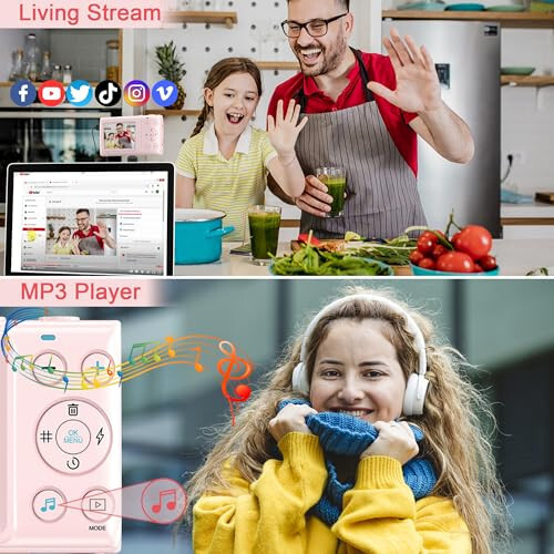 Digital Camera FHD 1080P Digital Point and Shoot Camera with 18X Zoom Anti Shake, 48MP Compact Small Vlogging Camera for Boys Girls Kids Teens Adult Beginner - 4