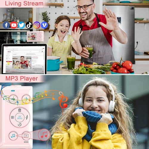 Digital Camera FHD 1080P Digital Point and Shoot Camera with 18X Zoom Anti Shake, 48MP Compact Small Vlogging Camera for Boys Girls Kids Teens Adult Beginner - 4