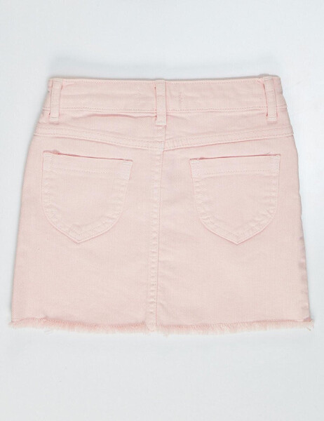 Pembe Denim Mini Kız Etek - 9