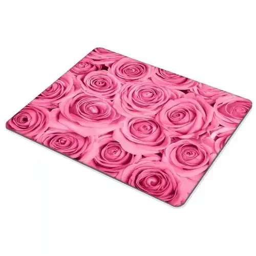 Pink Rose Mouse pad Customized Mousepad Non-Slip Rubber Base Mouse Pads for Computers Laptop Office Desk Accessories Mouse pad - 4