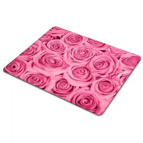 Pink Rose Mouse pad Customized Mousepad Non-Slip Rubber Base Mouse Pads for Computers Laptop Office Desk Accessories Mouse pad - 4