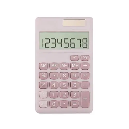 Pink Calculator,Calculator Small,School Supplies Essentials Mini Calculators Cute Solar 4 Function Calculators Basic Calculato for Home Office Supplies,Stocking Stuffers for Teen Girls Boys - 1
