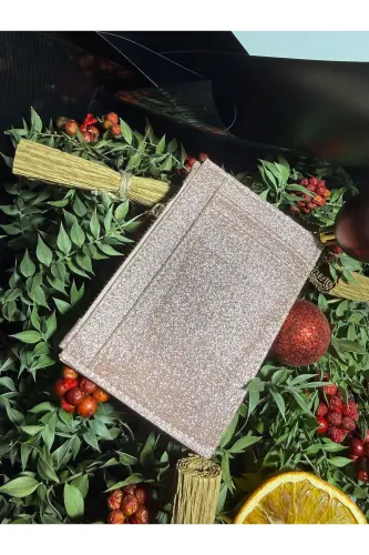 Pembe Işıltılı Simli Kadın Kartlık-METALİK - ILKNURBUTIK (1)