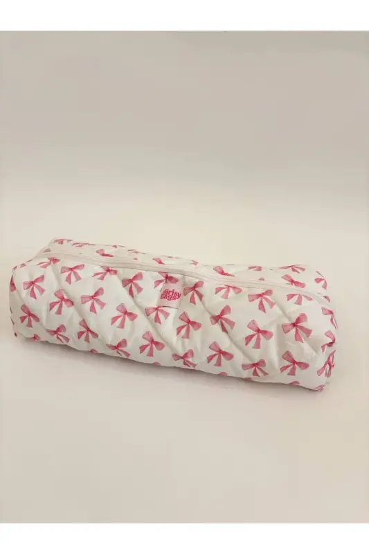 Pembe Kurdeleli Saç Maşa Düzleştirici Çantası Airwrap Airstrait İçin Uyumlu Büyük Seyahat Çantası - Pembe Kurdeleli - 4