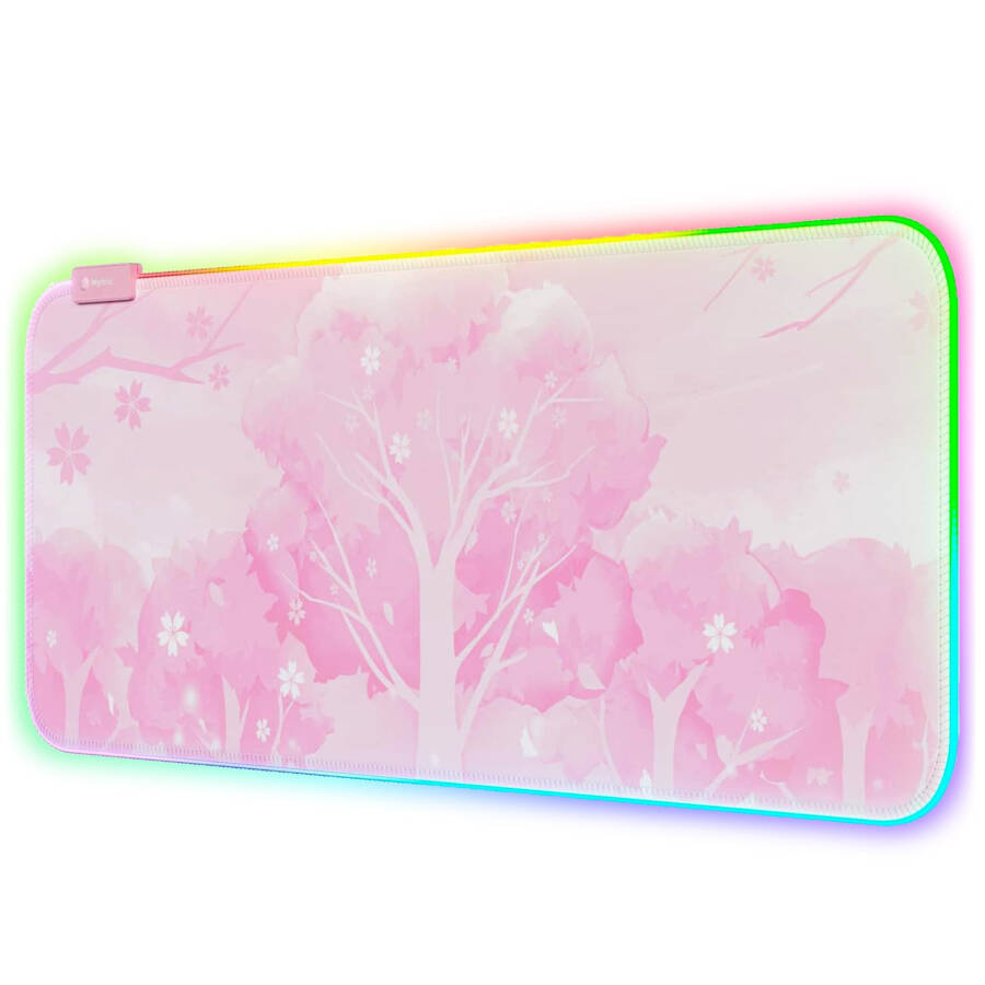 Pembe RGB Oyun Mouse Pad'i (31.5