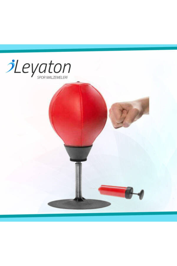 Pencikbol Desktop Boxing Ball, Red with Pump Gift - 1