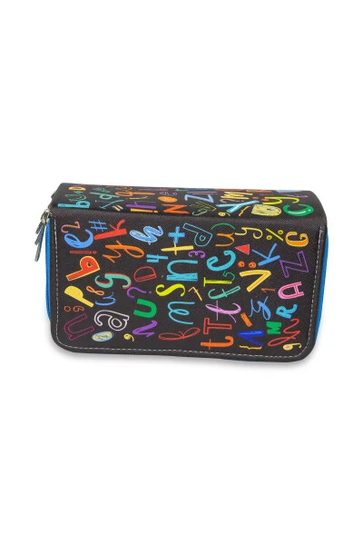 Pencil Case Alphabet Kawaii Pattern Organizer Three Compartments (pencil holder) - SIZE (1)