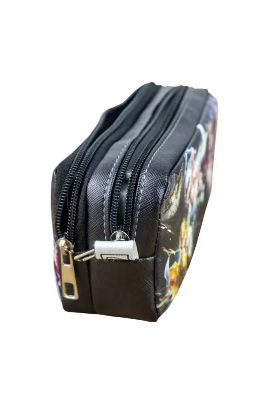 Pencil Case Anime Slayer Themed Two Compartment Vegan Leather (Double Eyed Pencil Case)-2pcs Anime Demon Slayer - 4