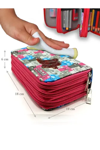 Pencil Case Cute Cats Kawaii Organizer Three Compartment Pencil Holder-Cute Cats - 6