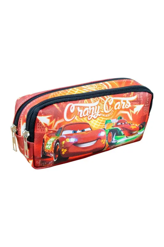 Pencil Case Lightning Themed Two Compartment Vegan Leather (DOUBLE PEN CASE)-Pack of 2 Lightning - 4