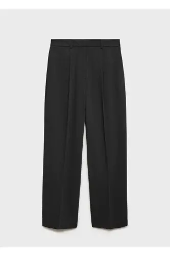 Pencil Leg Regular Fit Pants-Gray - 7