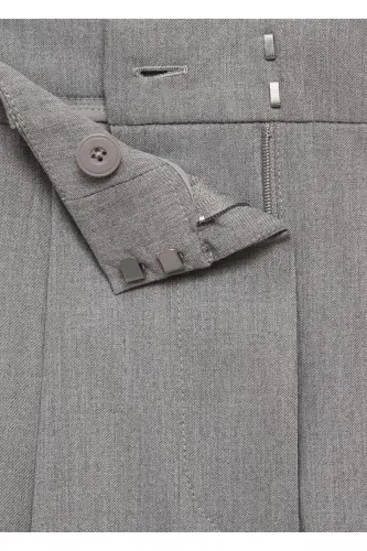 Pencil Straight Leg Trousers-Light Marl Grey - 6