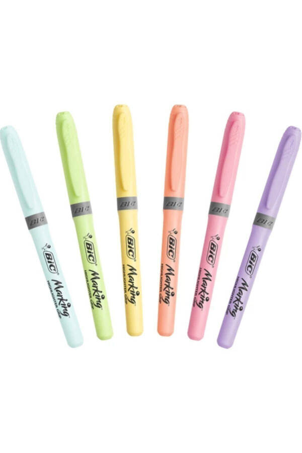 Pencil Type Highlighter Pastel Color 6 Pack - 9