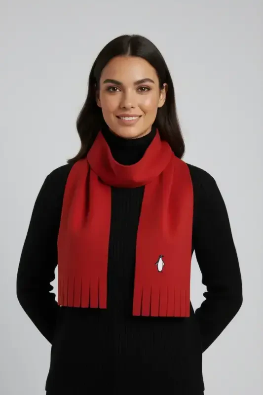 Penguin Embroidered Scarf - 1