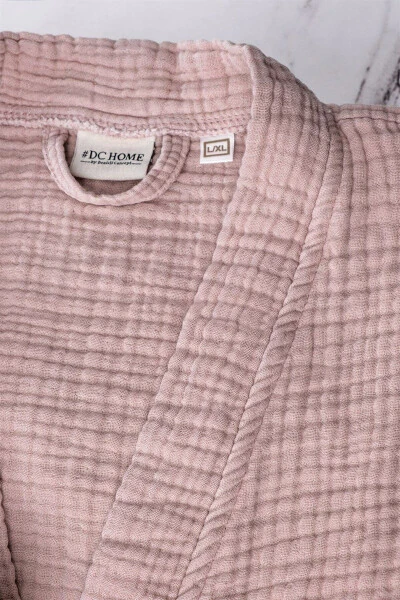 Пеньюар-кимоно унисекс из муслина, 100% хлопок, мягкий. - 7