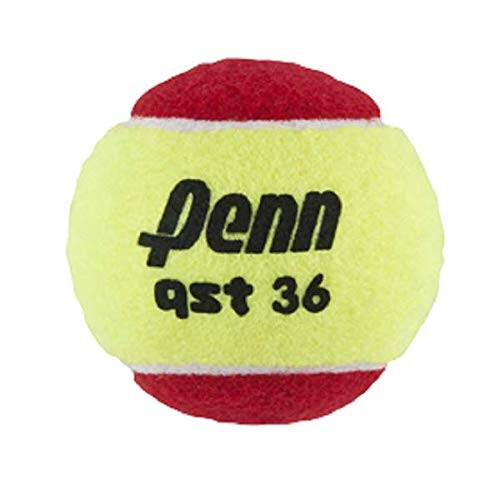 Penn QST 36 Tenis Topu - Gençler İçin Kırmızı Keçe Tenis Topu, 12 Toplu Poşet - 2