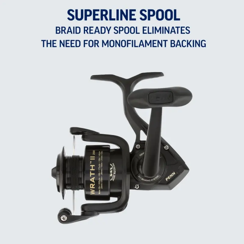 PENN Wrath II 2500 Size Spinning Fishing Reel - 5