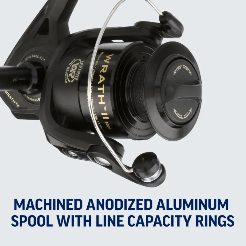 PENN Wrath® II Spinning Reel, 4000 Size Fishing Reel - 4