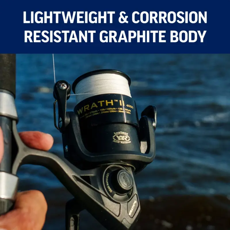PENN Wrath® II Spinning Reel, 4000 Size Fishing Reel - 8