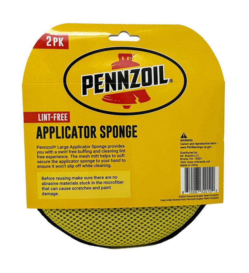 Pennzoil Premium Car Shine Applicator Süngeri: Tozalash, avtomobil mumlash va cilalash uchun mikrofiber sünger aplikatori – Avtomobilni yuvish va parvarish qilish uchun sünger aplikator. - 2
