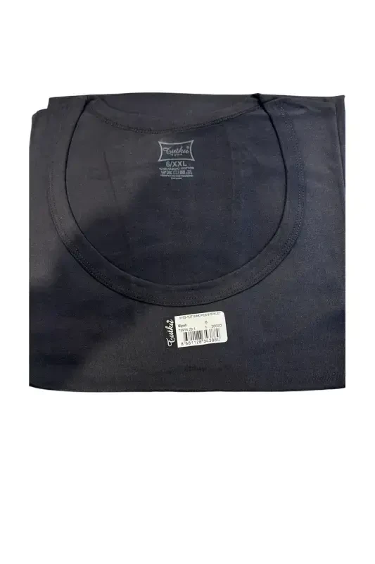 Penye Bisiklet Yaka Kollu Siyah Atlet 3'lü-Siyah - 1