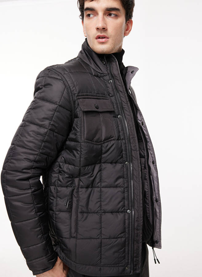 People By Fabrika Black Men's Jacket SPBF3WM-JCK5003 - 4