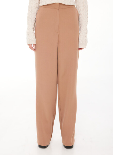 People By Fabrika High Waist Regular Camel Hair Women's Pants PBF3W-PNT-003 - 3