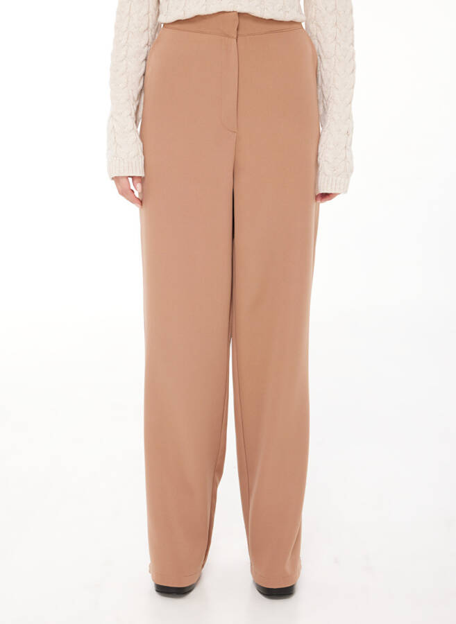 People By Fabrika High Waist Regular Camel Hair Women's Pants PBF3W-PNT-003 - 3