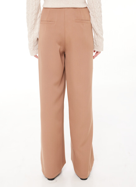 People By Fabrika High Waist Regular Camel Hair Women's Pants PBF3W-PNT-003 - 5