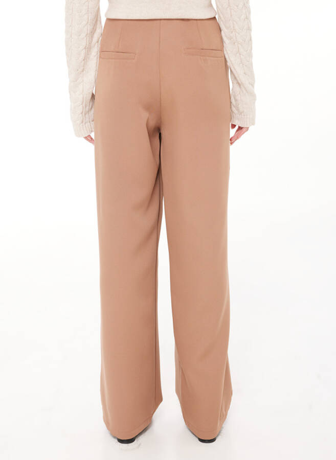 People By Fabrika High Waist Regular Camel Hair Women's Pants PBF3W-PNT-003 - 5