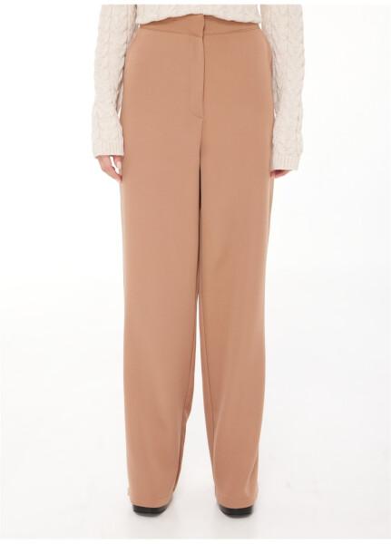 People By Fabrika High Waist Regular Camel Hair Women's Pants PBF3W-PNT-003 - 8