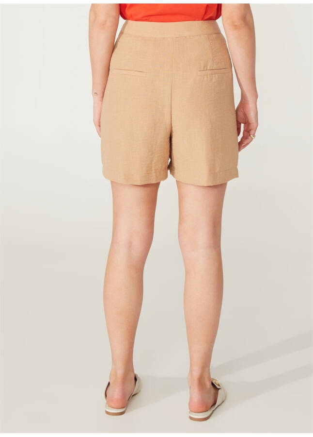 People By Fabrika High Waist Regular Camel Hair Women's Shorts CHAN - 10