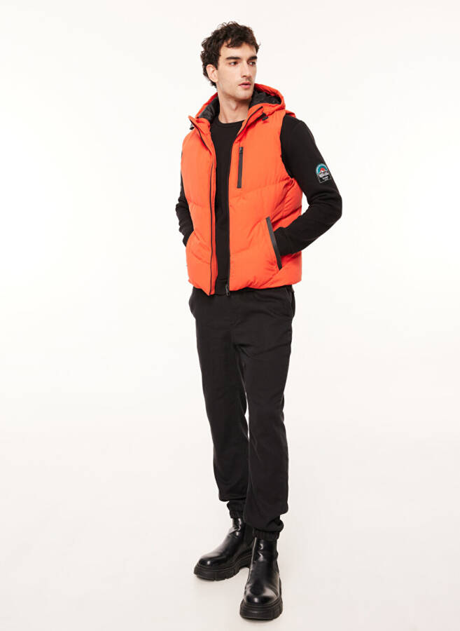 People By Fabrika Orange Men's Puffer Vest SPBF3WM-VES5002 - 9