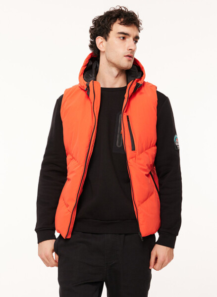 People By Fabrika Orange Men's Puffer Vest SPBF3WM-VES5002 - 10