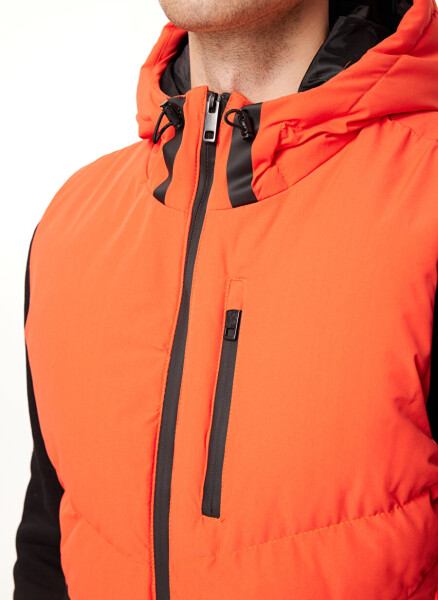 People By Fabrika Orange Men's Puffer Vest SPBF3WM-VES5002 - 11