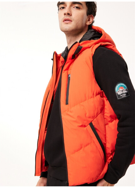 People By Fabrika Orange Men's Puffer Vest SPBF3WM-VES5002 - 13