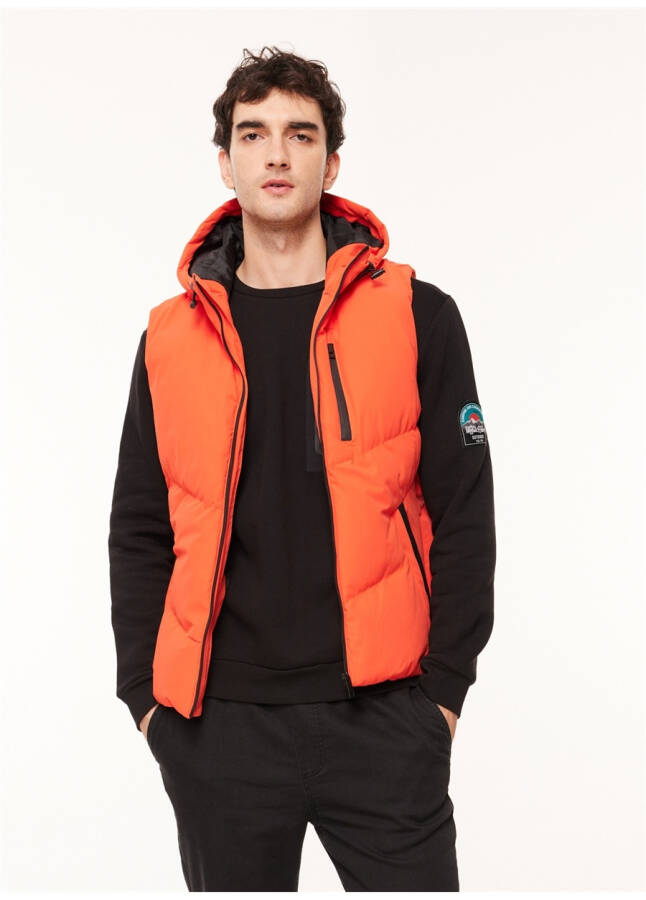 People By Fabrika Orange Men's Puffer Vest SPBF3WM-VES5002 - 14