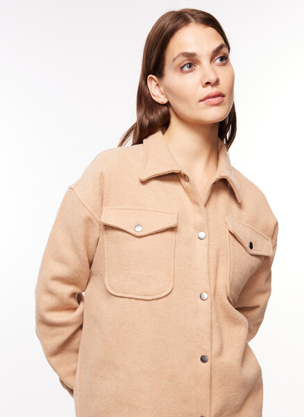 People By Fabrika Regular Camel Wool Women's Jacket PBF3W-CKT-004 - 2