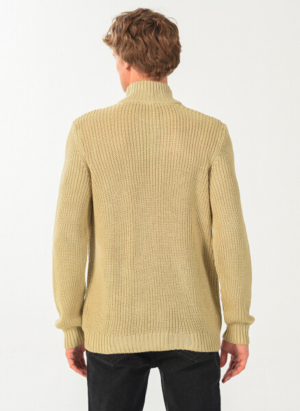 People By Fabrika Sand-Colored Men's Cardigan 23Tr46 - 5