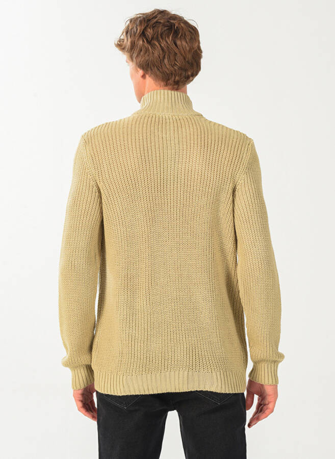 People By Fabrika Sand-Colored Men's Cardigan 23Tr46 - 5