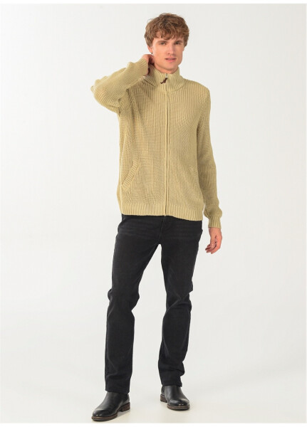 People By Fabrika Sand-Colored Men's Cardigan 23Tr46 - 9