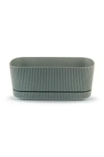 PERA 2 No UZUN SAKSI çiçek sukulent kaktüs ve bitki saksısı. 3 LİTRE-SU YEŞİLİ - 3