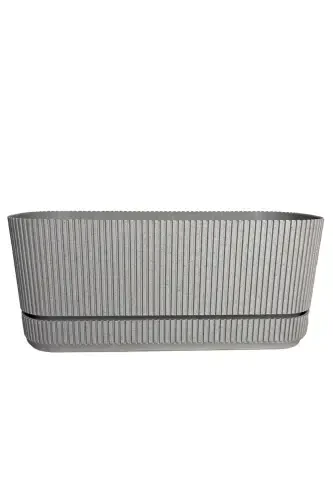 PERA 2 No UZUN SAKSI цветок суккулент кактус и горшок для растений. 3 ЛИТРА-СЕРЫЙ - TEMMUZ HOME (1)