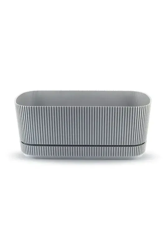 PERA 2 No UZUN SAKSI flower succulent cactus and plant pot. 3 LITER-GRAY - TEMMUZ HOME