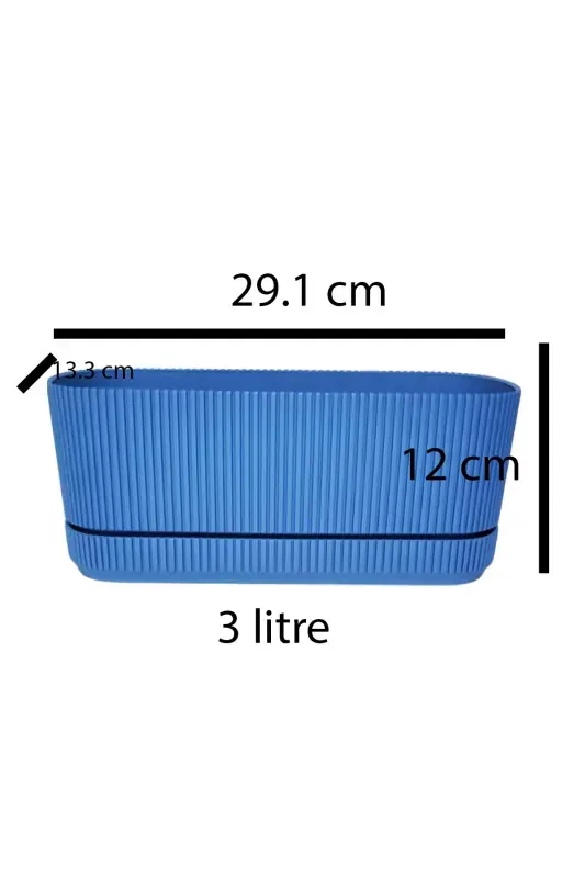 PERA 2 No UZUN SAKSI gul, sukkulent, kaktus va o'simliklar uchun. 3 LITR-Moviy - 3