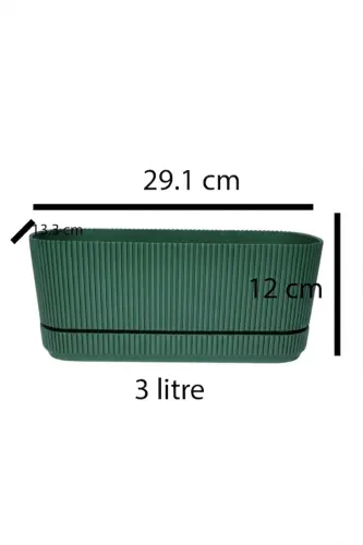 Pera 2 No Uzun Tuvak Gul Sukulent Kaktus Va O'simlik Tuvagi. 3 Litr - Yashil - 2